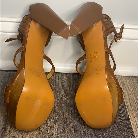 Furla leather platform sandal - Picture 4 of 5